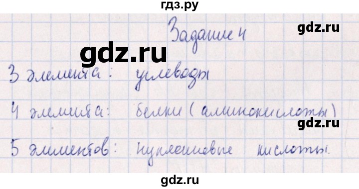 ГДЗ по биологии 10‐11 класс  Сивоглазова рабочая тетрадь Базовый уровень глава 2 / стр. 22 - 4, Решебник