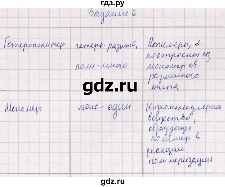 ГДЗ по биологии 10‐11 класс  Сивоглазова рабочая тетрадь Базовый уровень глава 2 / стр. 31 - 6, Решебник