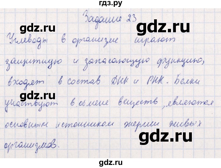 ГДЗ по биологии 10‐11 класс  Сивоглазова рабочая тетрадь Базовый уровень глава 2 / стр. 34 - 23, Решебник
