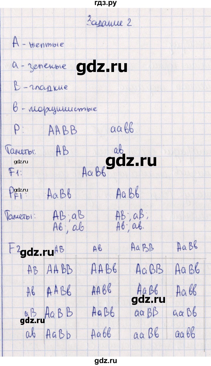 ГДЗ по биологии 10‐11 класс  Сивоглазова рабочая тетрадь Базовый уровень глава 3 / стр. 132 - 2, Решебник